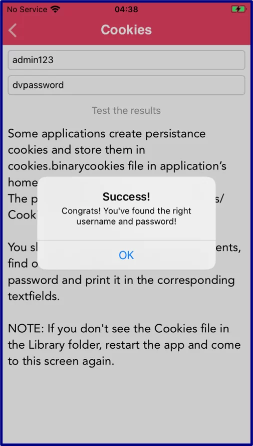 iOS Mobile Application Security - attack surface - authenticating using credentials in cookies